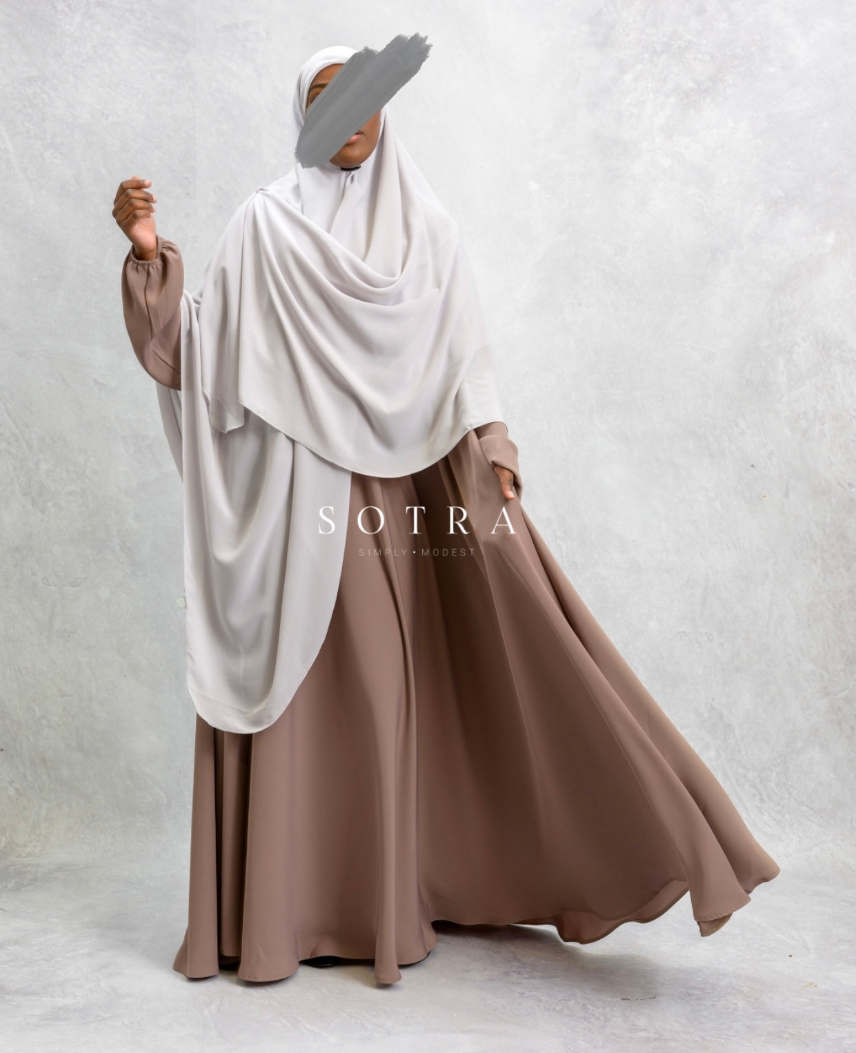 XXL Saudi Hijab White