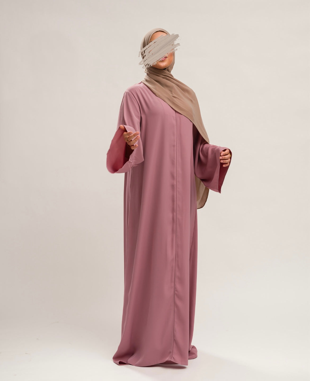 Abaya Murih Misty Rose