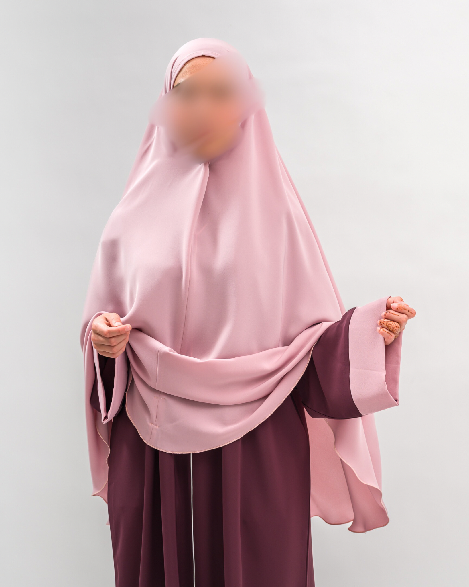 Hip Khimar Elegant Misty Pink