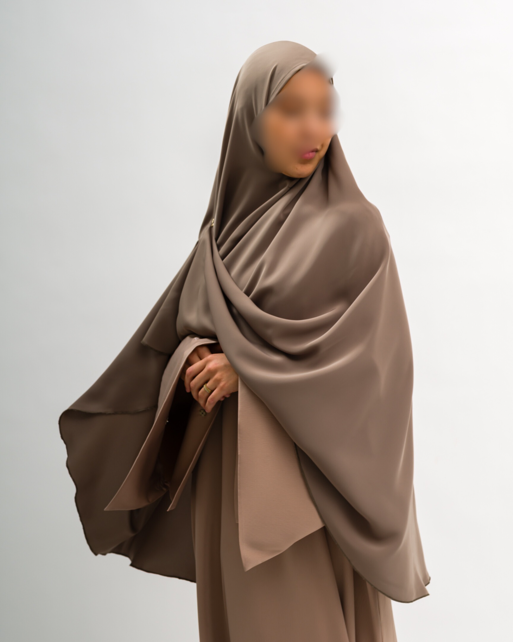 Hip Khimar Elegant Taupe
